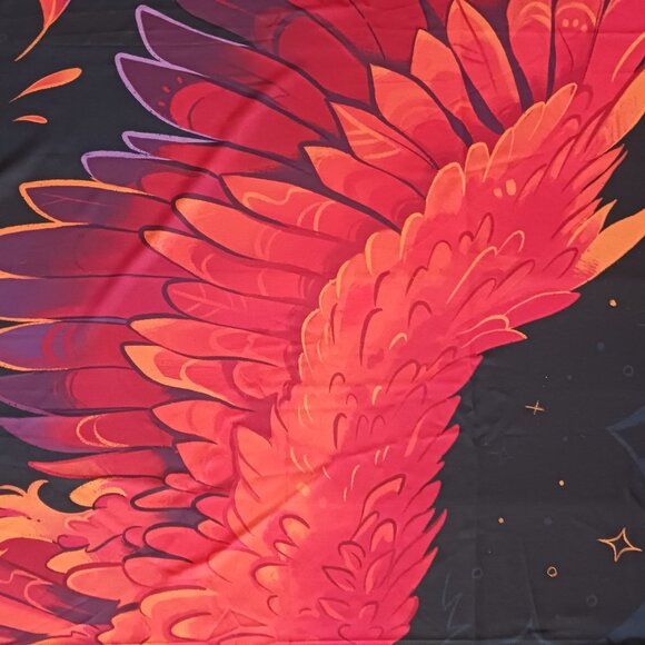 Fae Crate Scarf Women's Neckerchief Wrap Kerchief Bandana Wall Art Phoenix - Picture 3 of 8